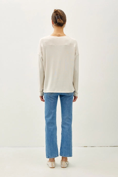 V-Neck Basic Knit Top