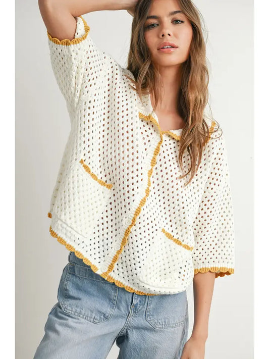 Urban Vibe Crochet Sweater Top
