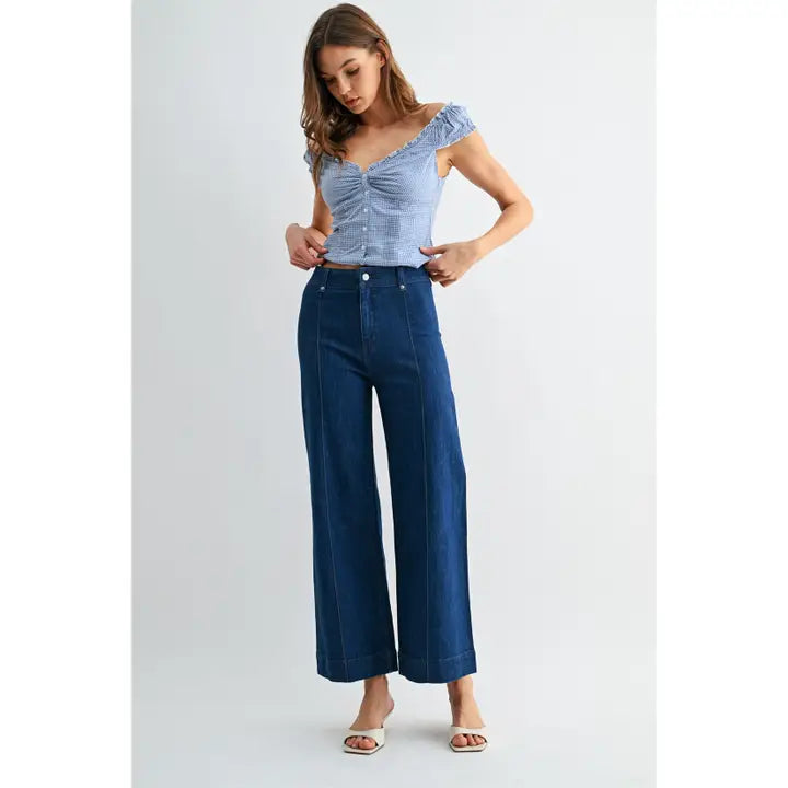 High Rise Wide Leg Ankle