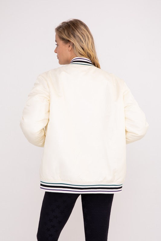 Oversized Letterman Style Jacket
