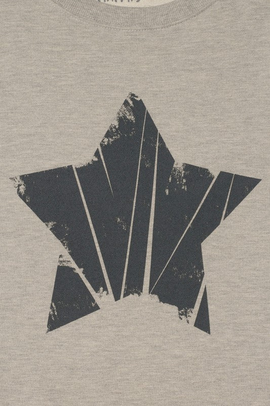 Vintage-Print Star Graphic Sweatshirt