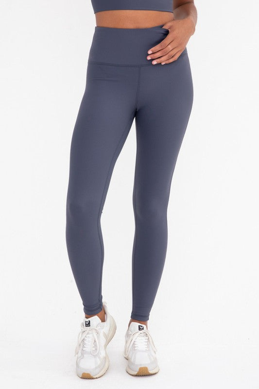 Micro-Ribbed High-Waist Leggings