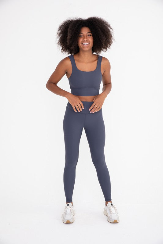 Micro-Ribbed High-Waist Leggings