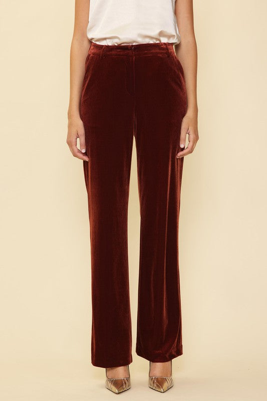 Velvet Straight Leg Pants
