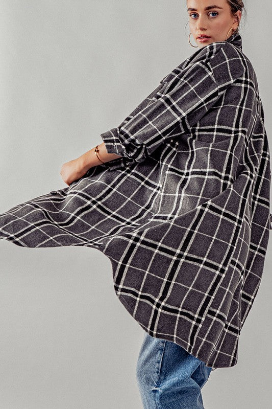 Oversized Plaid Coat!