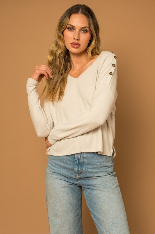Long Sleeve Soft Brushed Top