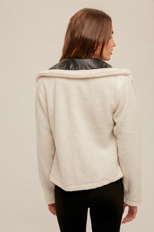 Faux Leather Moto Jacket