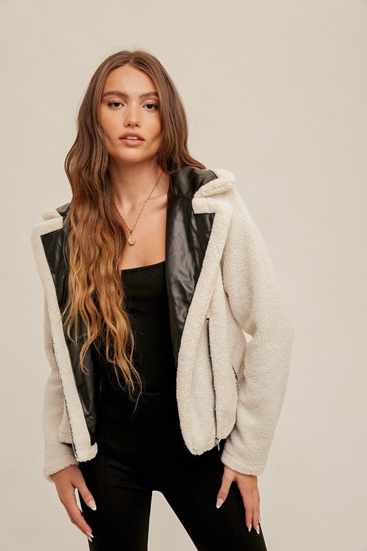 Faux Leather Moto Jacket