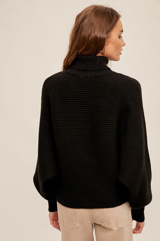 Turtleneck Batwing Sweater