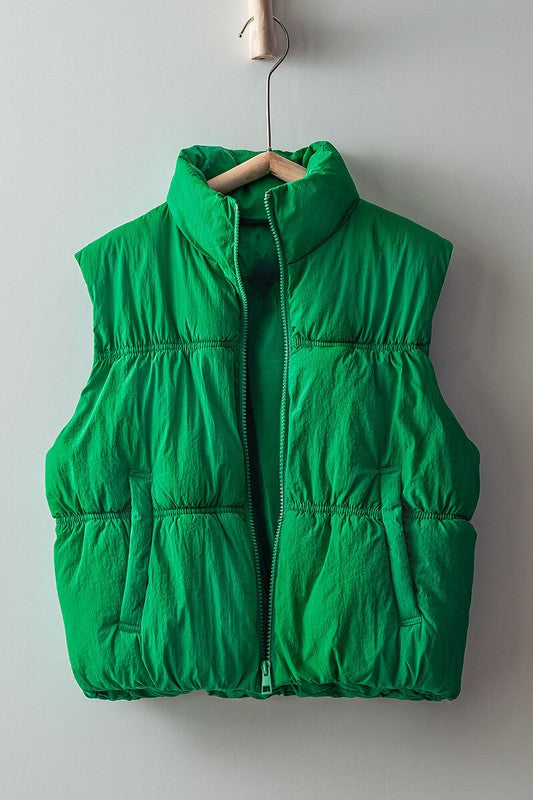 Quilted Zip-up Puffer Vest!