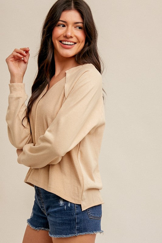 V-Neck Loose Fit Sweatshirt!