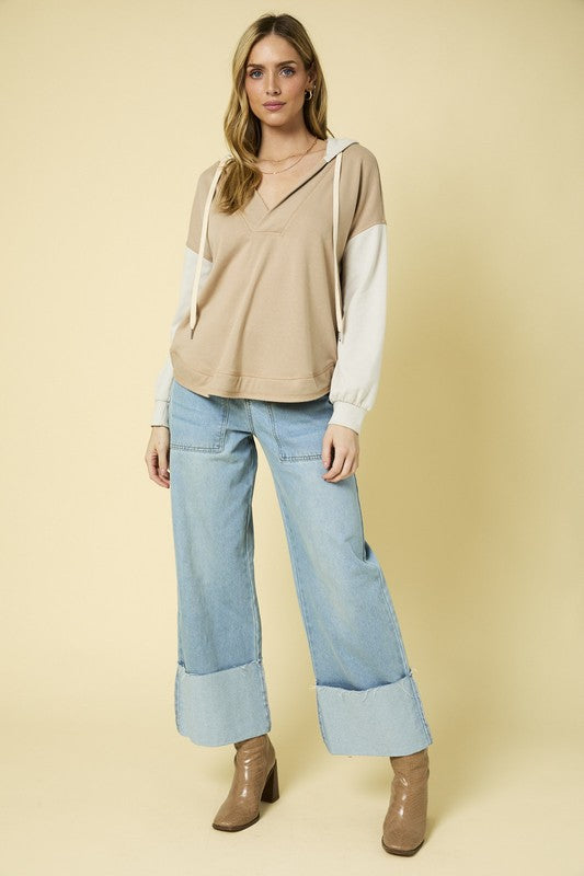 Long Sleeve V-Neck Top!