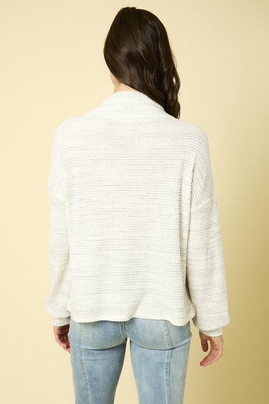 Mock Neck Pullover Top!