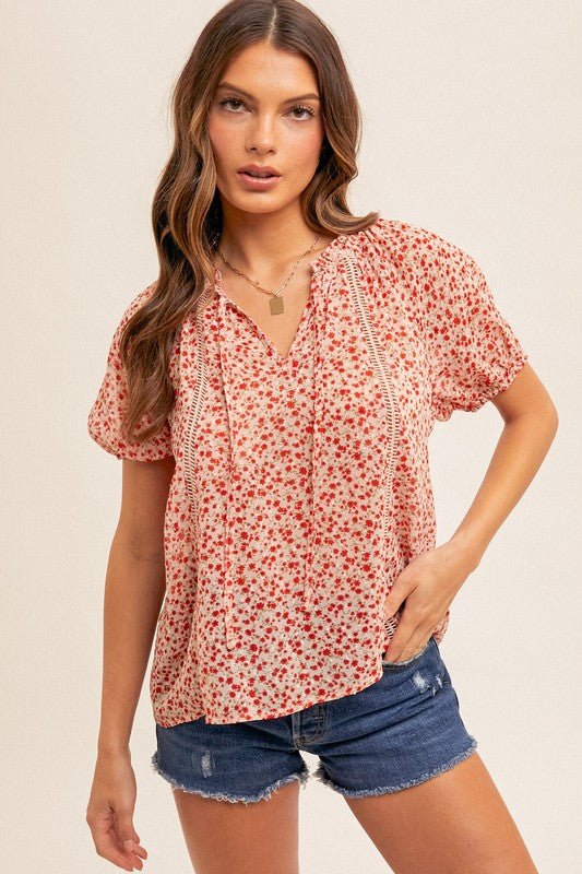 Tie Detail Short Sleeve Blouse