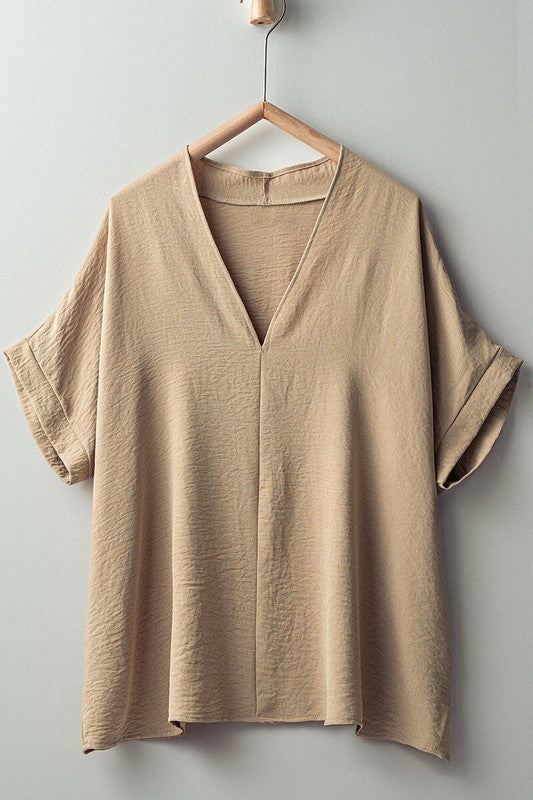 Oversized V-Neck Blouse!