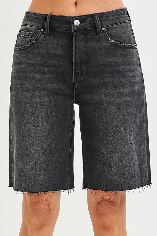 High Rise Bermuda Shorts