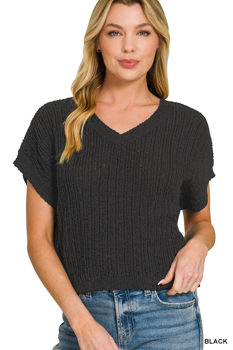 The Harper Knit V-Neck Top
