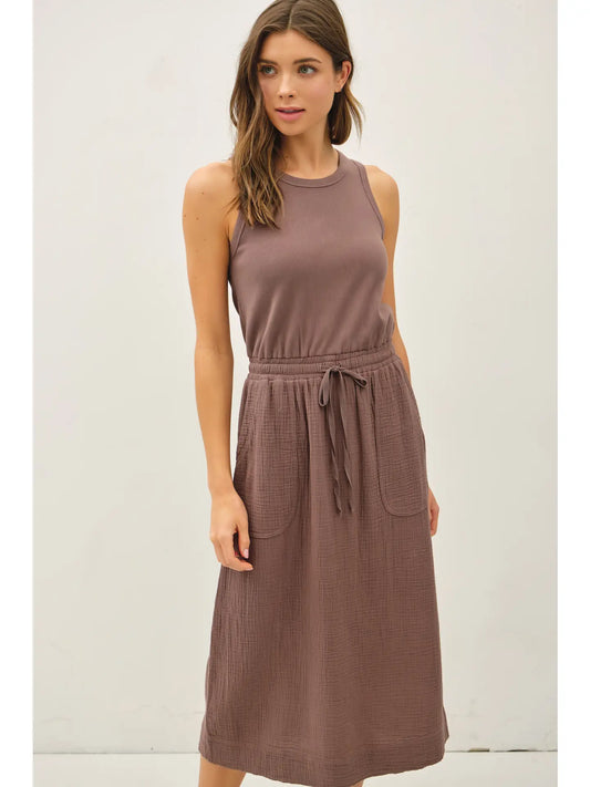 Canyon Mocha Midi Dress 🤎