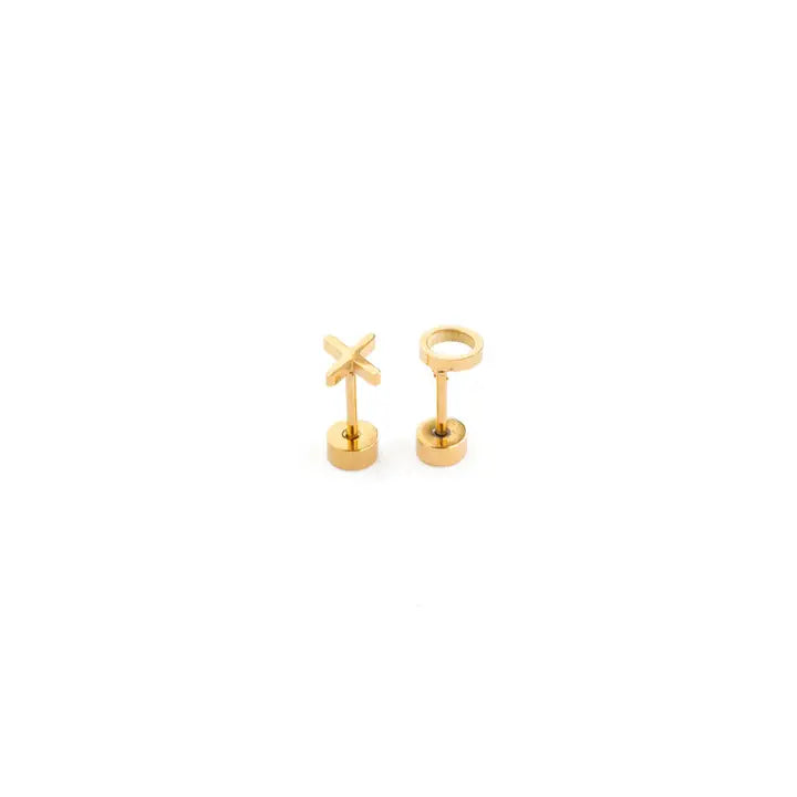 Hug + Kiss Stud Earrings - Hypoallergenic