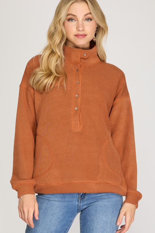 Long Sleeve Rust Pullover