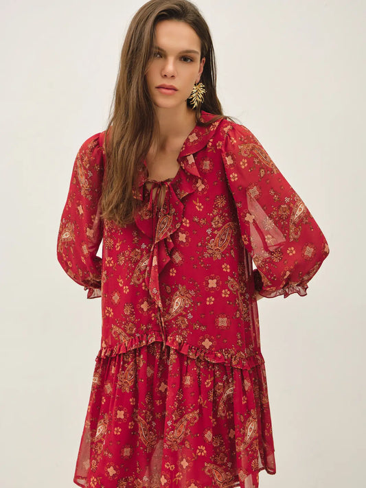 Desert Rose Ruffle Dress 🌹