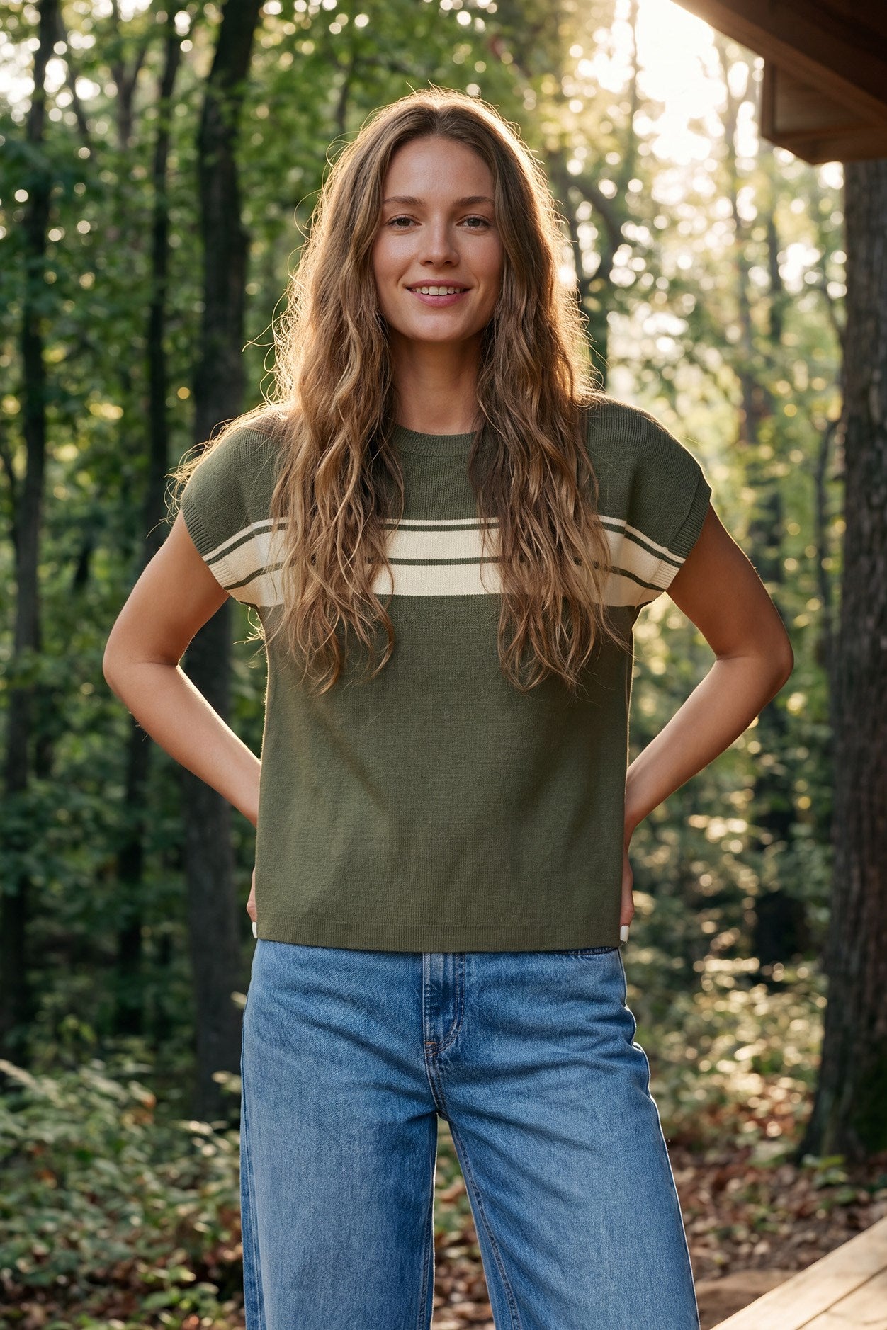 The Timberline Stripe Sweater Tee