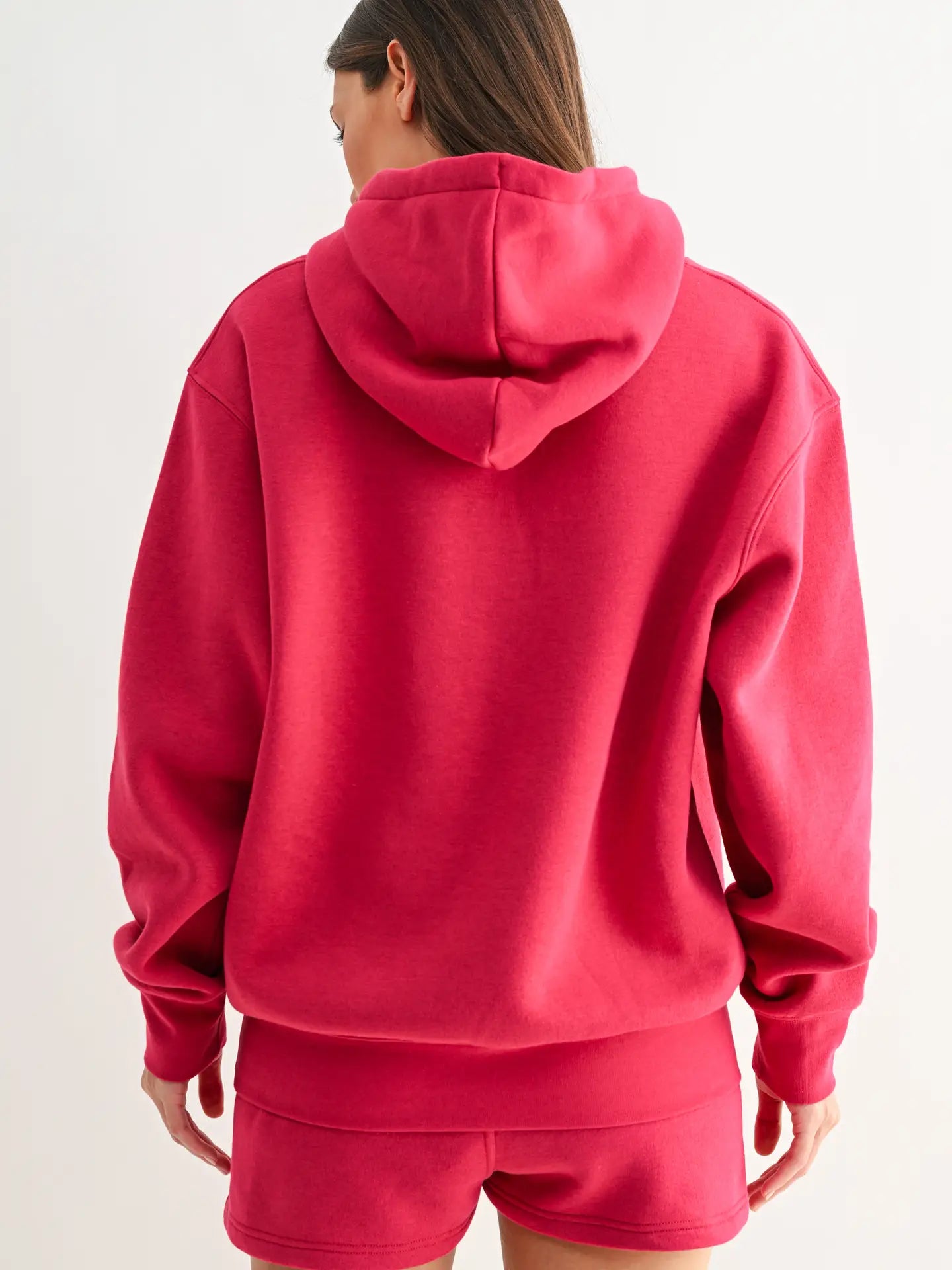 Cotton Blend Drop Shoulder Hoodie