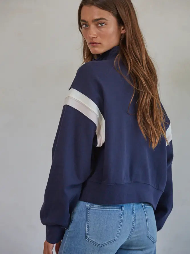 Knit Cotton Half Zip Up Pullover