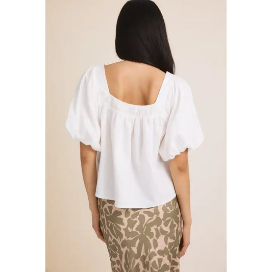 Square Neck Puff Half Sleeve Blouse