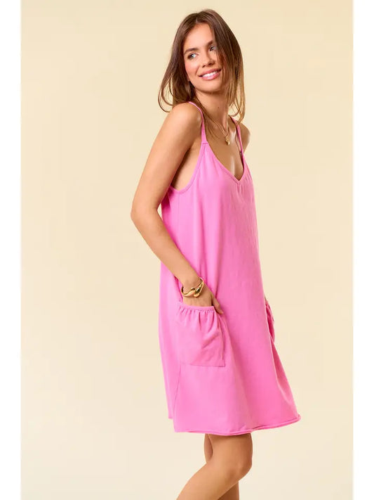 Vintage Washed Scoop Neck Mini Dress