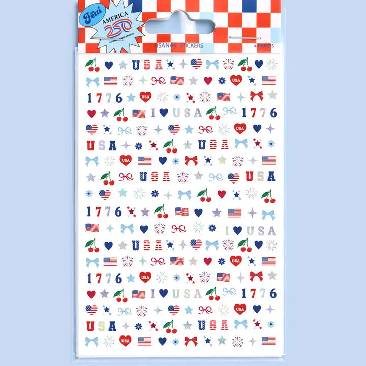 America 250 Nail Stickers | Patriotic Nails, Usa Party