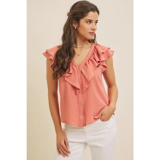 The Blush Cascade Top