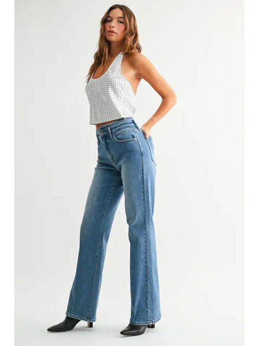 Md - Waistband Detail Wide Leg