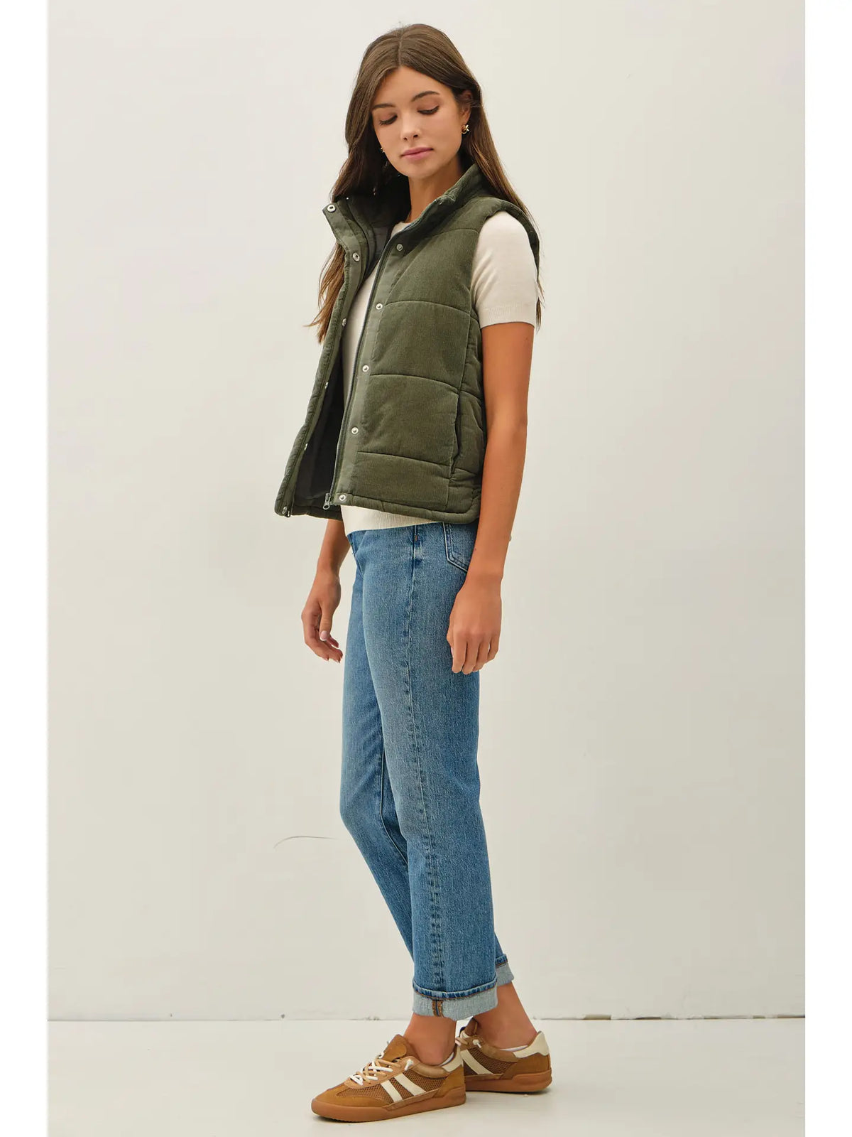 Corduroy Puffer Vest