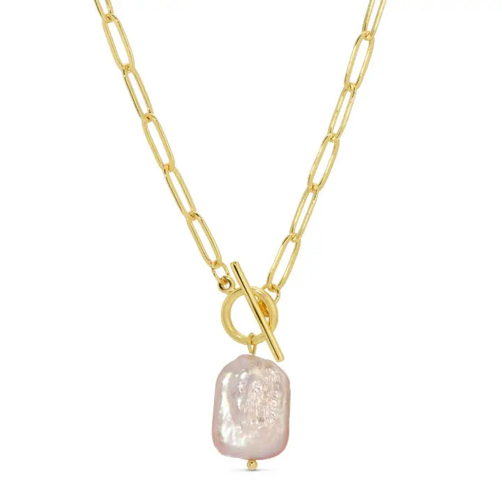 Baroque Pearl Toggle Necklace