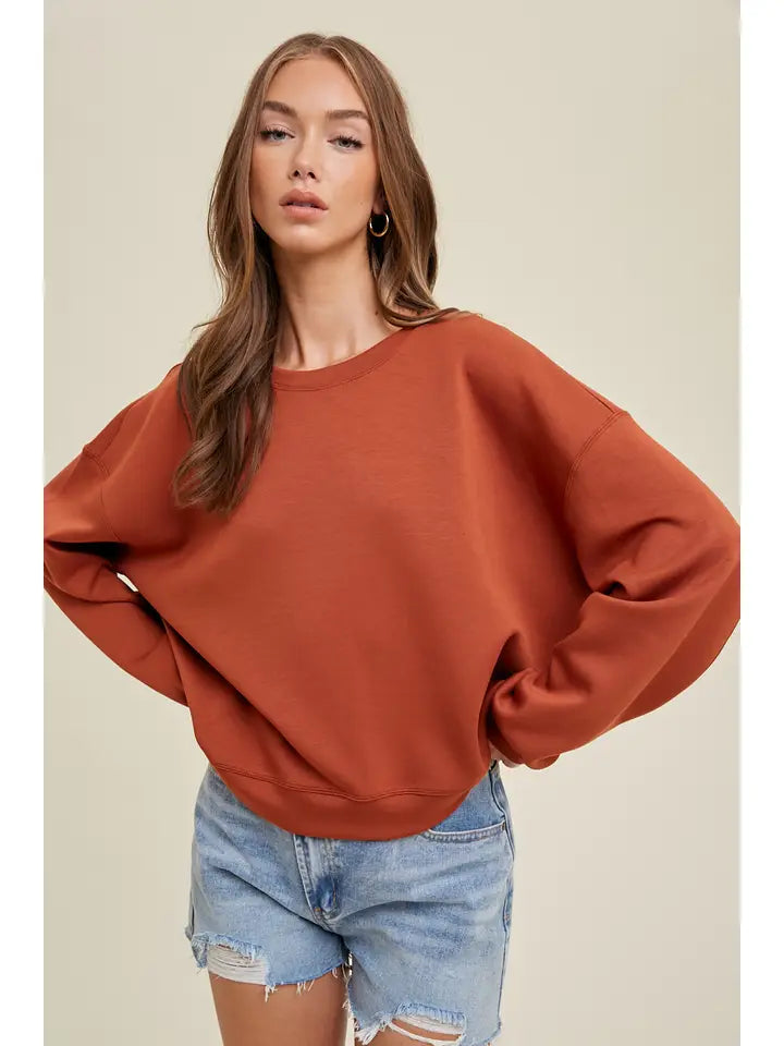 Scuba Relaxed Crop Sweatshirt