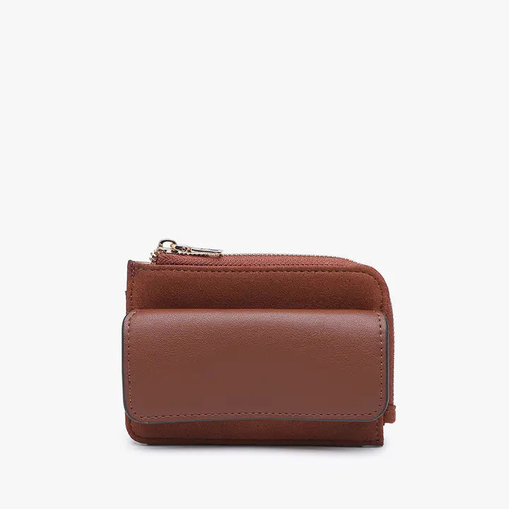 Joanna Faux Suede Multi-Compartment Wallet