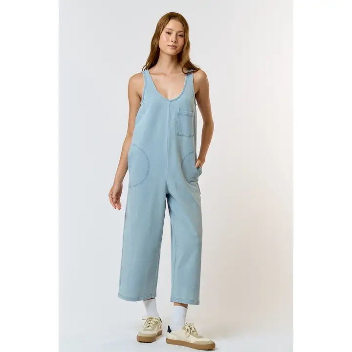 Pocket Detail Scoop Neck Jumpsuit