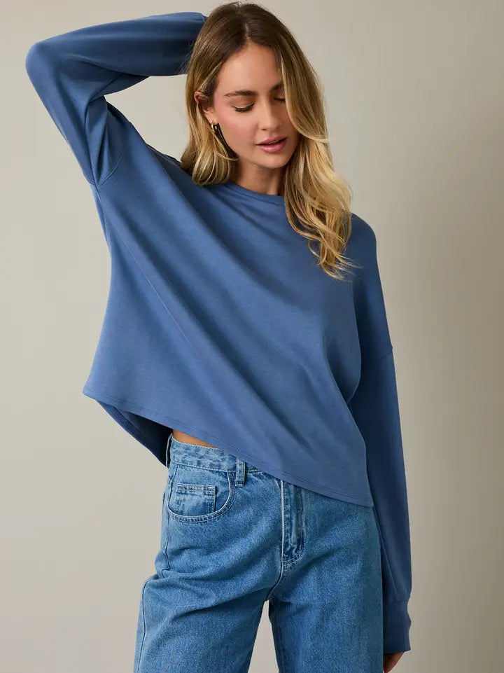 Round Neck Long Sleeve Top