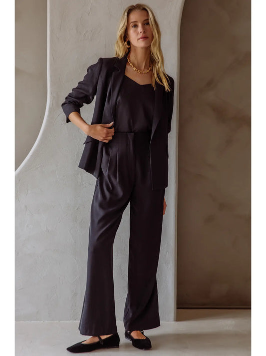 Eco Friendly Recycled Poly Shirred Sleeve Blazer
