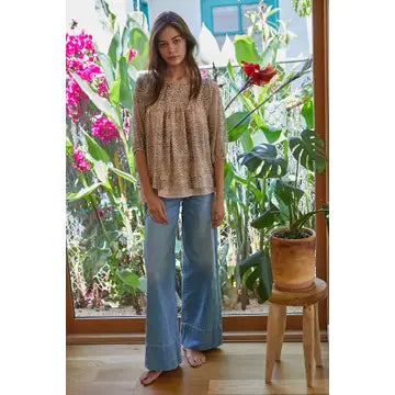 Woven Crepe Chiffon Loose Fit Top
