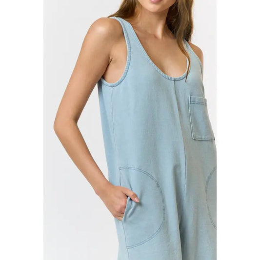 Pocket Detail Scoop Neck Jumpsuit