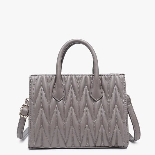 Arbor Herringbone Satchel w/ Dual Handles