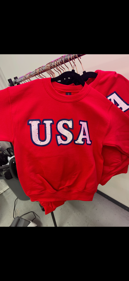 Youth USA Crewneck Sweatshirts
