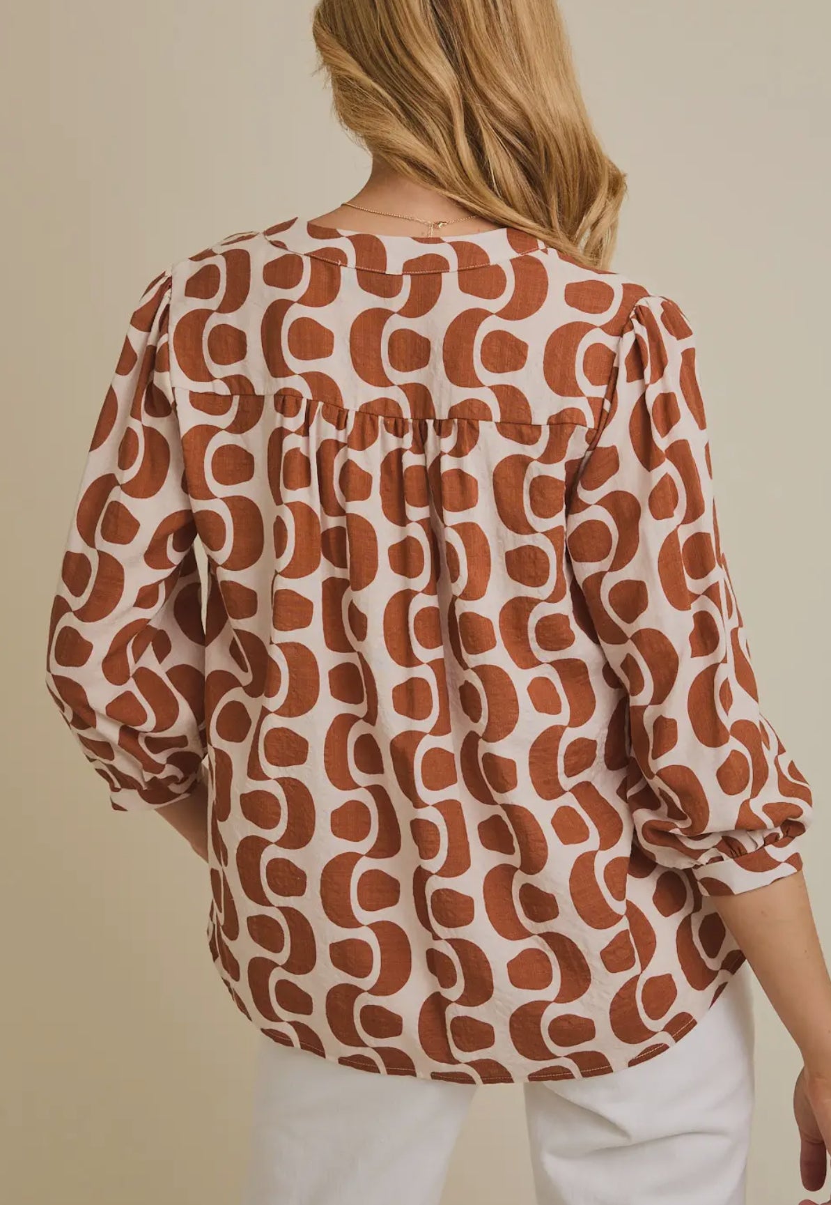 Abstract print blouse