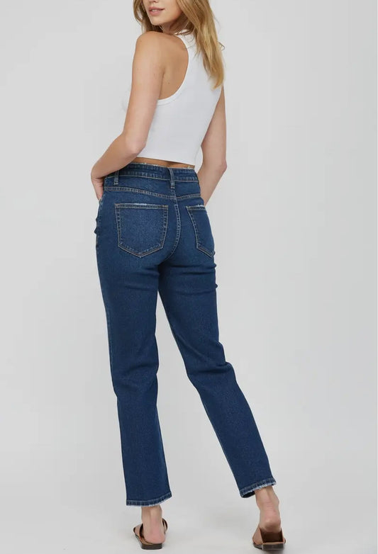 High rise straight leg mica
