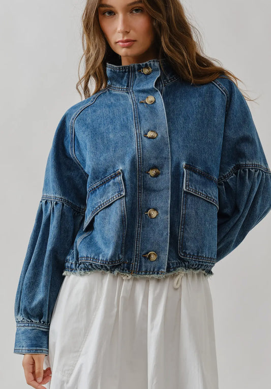 Twill denim jacket