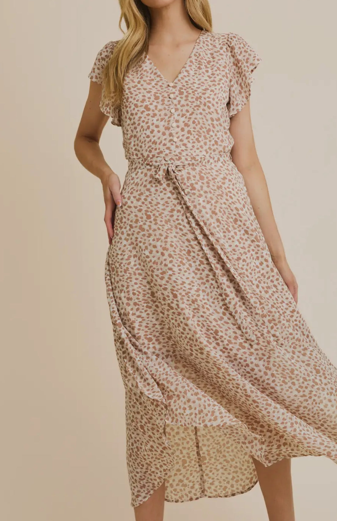 Button up pattern dress