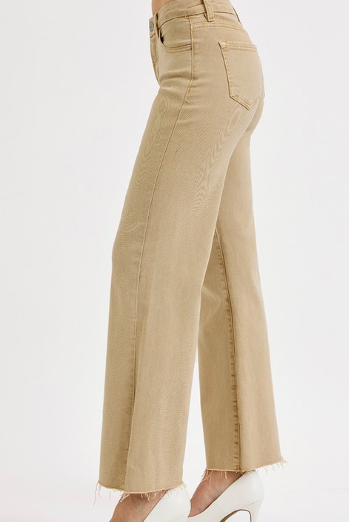 Mid rise wide leg