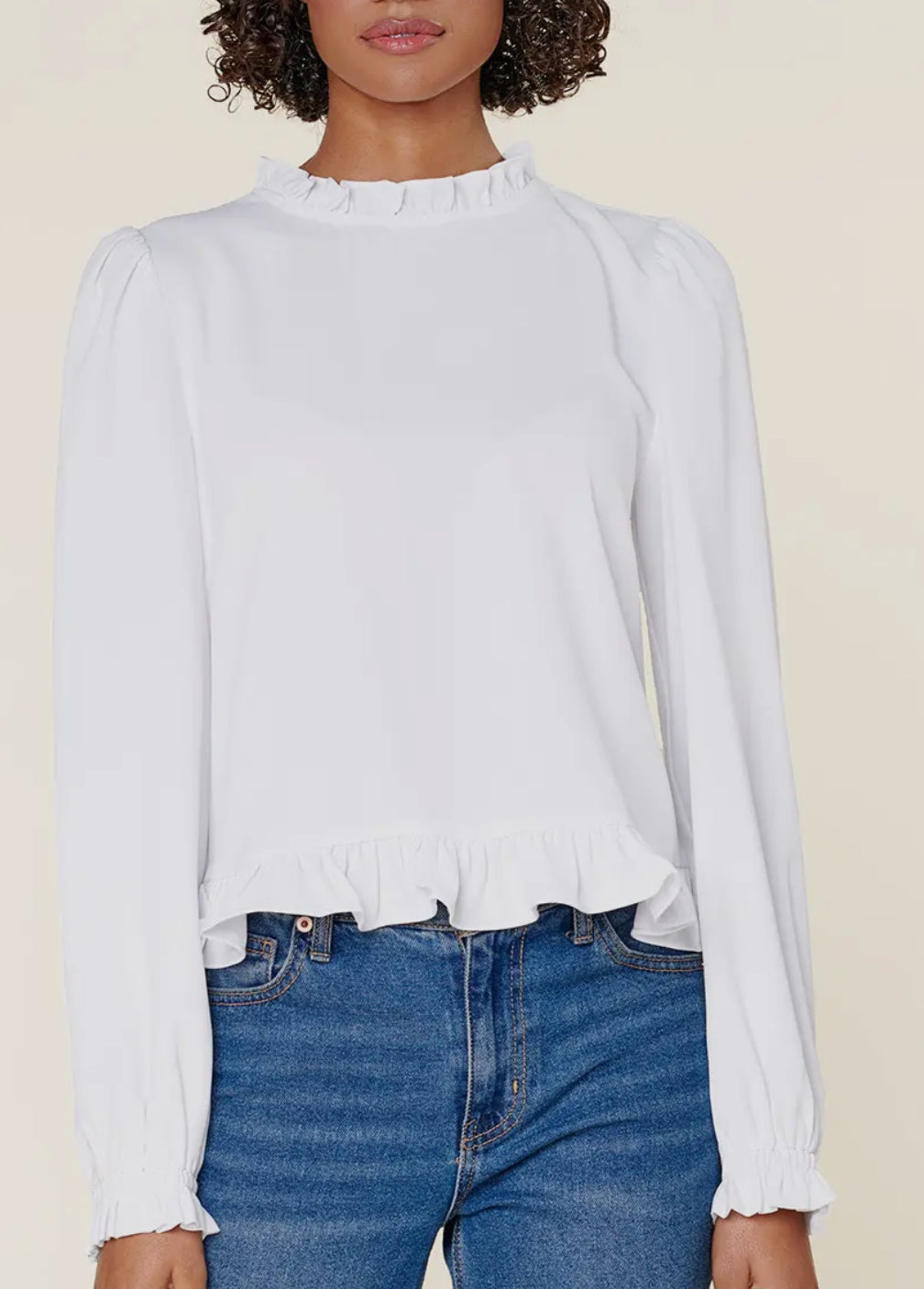 Into ruffle blouse
